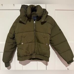 Lucky Brand Quilted Puffer Jacket Size Women’s XS in Army Green